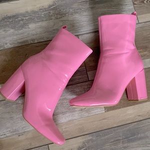 Pink Patent Boots